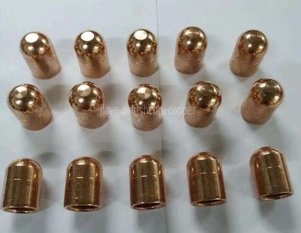 Where exactly is beryllium copper used in the processing of aviation electrodes?